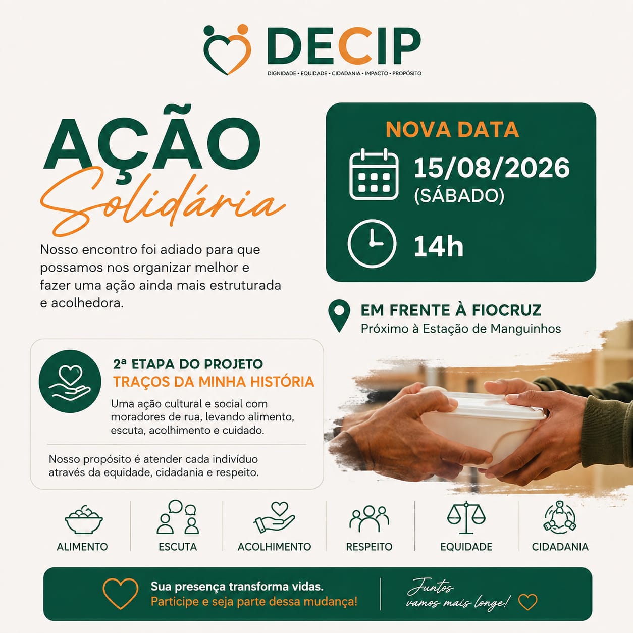 Folheto Ação Solidária DECIP – 15/08/2026